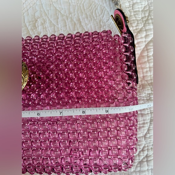 Kurt Geiger pink beaded Kensington bag - Picture 6 of 8